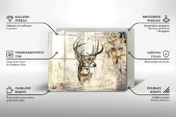 Copri piano cottura Illustrazione degli animali dei cervi