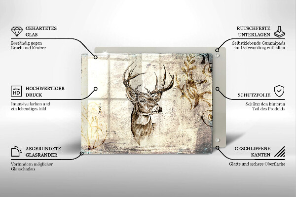 Copri piano cottura Illustrazione degli animali dei cervi