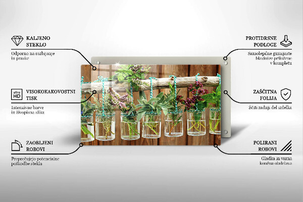 Copri piano cottura Annata di piante di erbe