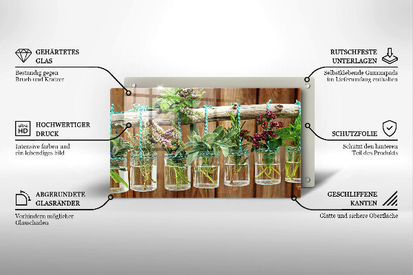 Copri piano cottura Annata di piante di erbe