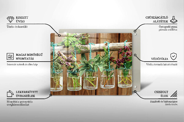 Copri piano cottura Annata di piante di erbe