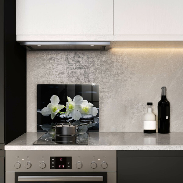 Copri piano cottura Fiori bianchi nell'acqua Zen