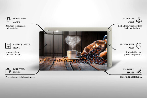 Copri piano cottura Tazza e cuore di caffè