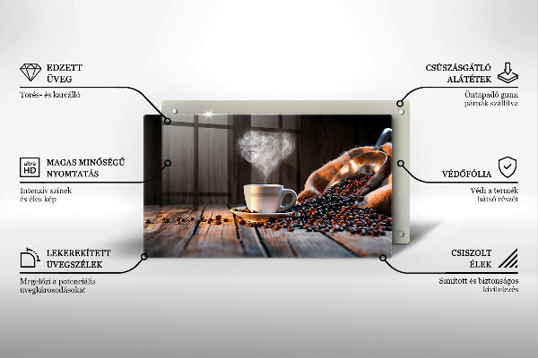 Copri piano cottura Tazza e cuore di caffè