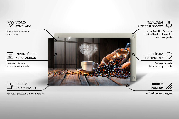 Copri piano cottura Tazza e cuore di caffè