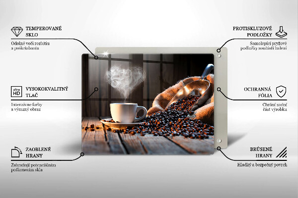 Copri piano cottura Tazza e cuore di caffè