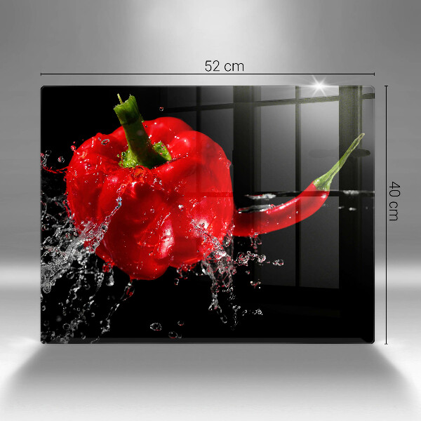 Copri piano cottura Peperoni rossi in acqua