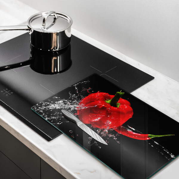 Copri piano cottura Peperoni rossi in acqua
