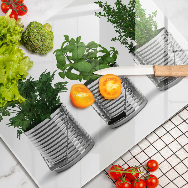 Copri piano cottura Vasi di piante aromatiche