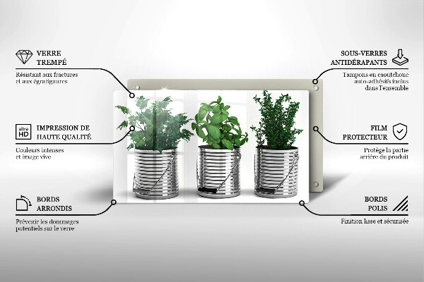 Copri piano cottura Vasi di piante aromatiche