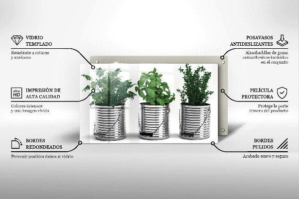 Copri piano cottura Vasi di piante aromatiche