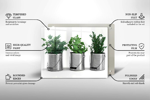 Copri piano cottura Vasi di piante aromatiche