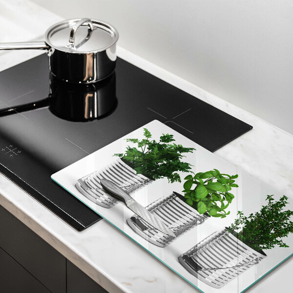 Copri piano cottura Vasi di piante aromatiche
