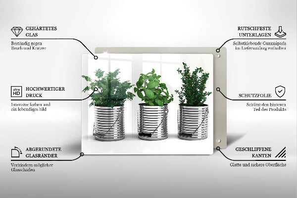 Copri piano cottura Vasi di piante aromatiche