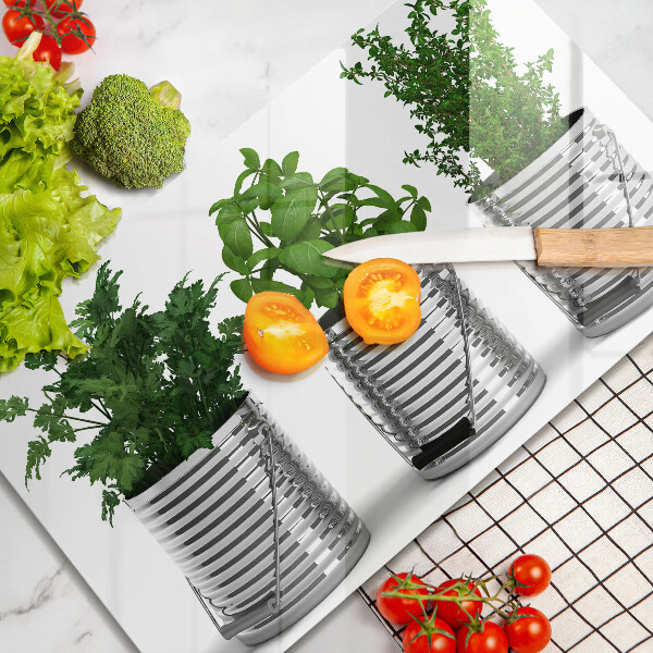 Copri piano cottura Vasi di piante aromatiche