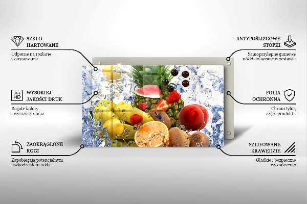 Copri piano cottura Frutta succosa e acqua