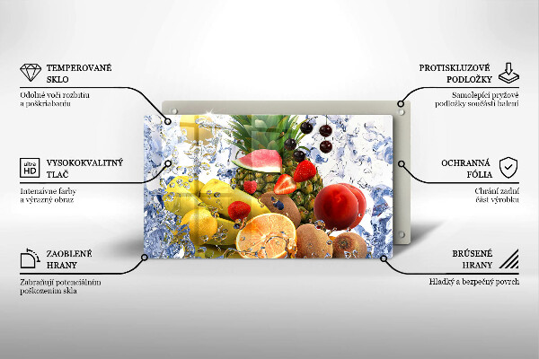 Copri piano cottura Frutta succosa e acqua