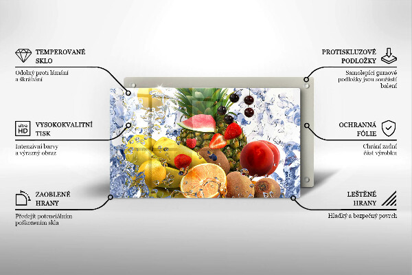 Copri piano cottura Frutta succosa e acqua