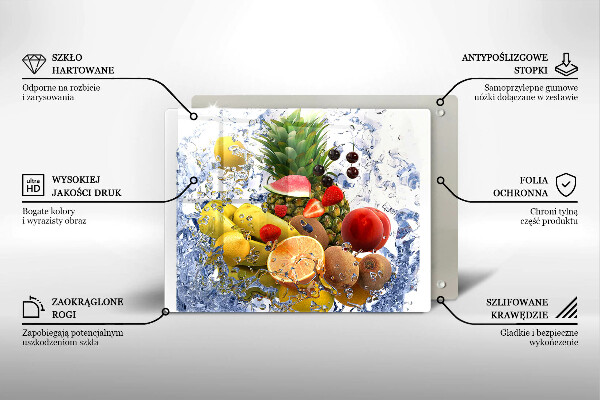 Copri piano cottura Frutta succosa e acqua