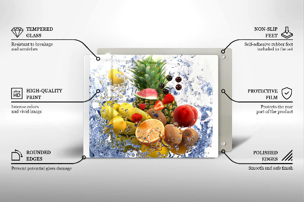 Copri piano cottura Frutta succosa e acqua