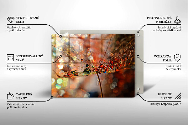 Copri piano cottura Dente di leone bagnato