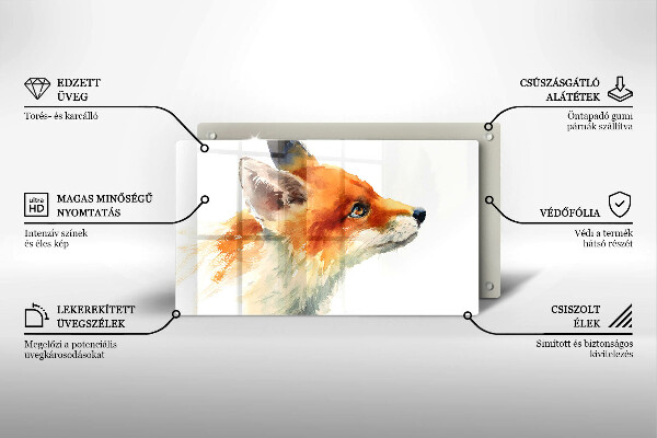 Copri piano induzione Volpe dipinta