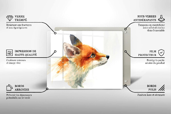 Copri piano induzione Volpe dipinta