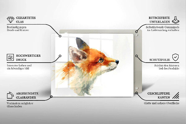 Copri piano induzione Volpe dipinta