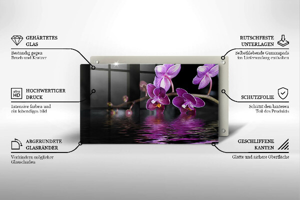 Copri piano cottura Acqua zen di orchidea