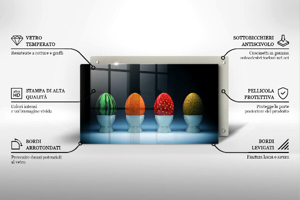 Copri piano cottura Uova di frutta astratte