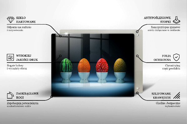 Copri piano cottura Uova di frutta astratte