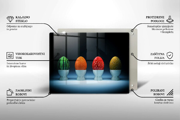 Copri piano cottura Uova di frutta astratte