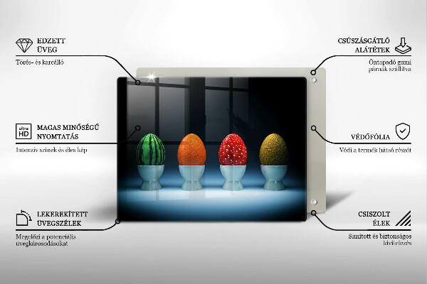 Copri piano cottura Uova di frutta astratte