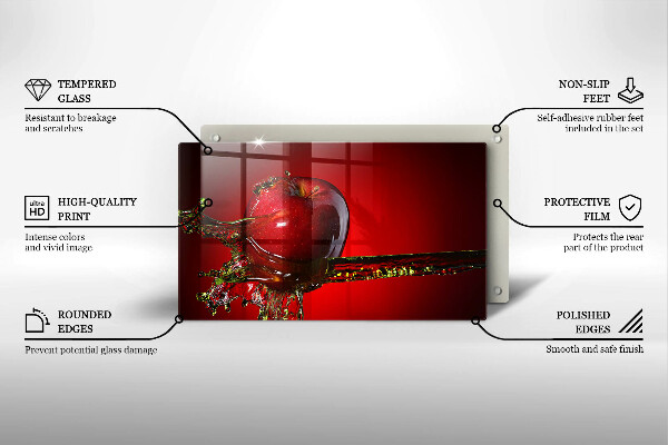 Copri piano cottura Frutta di mela in acqua