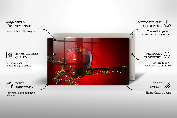 Copri piano cottura Frutta di mela in acqua