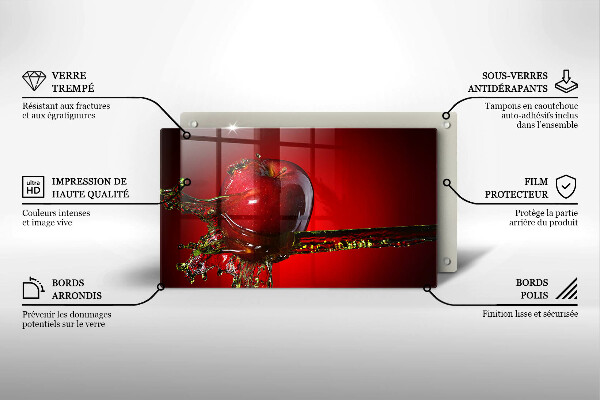 Copri piano cottura Frutta di mela in acqua