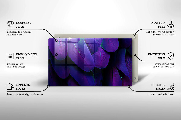 Copri piano induzione Piume al neon