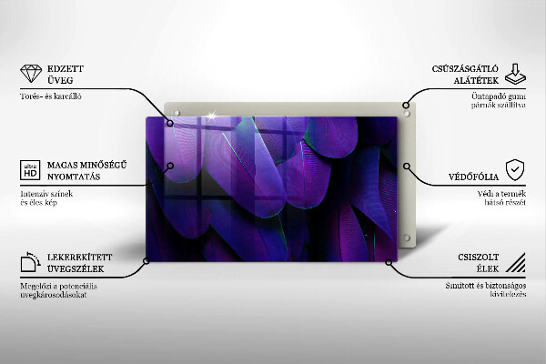 Copri piano induzione Piume al neon