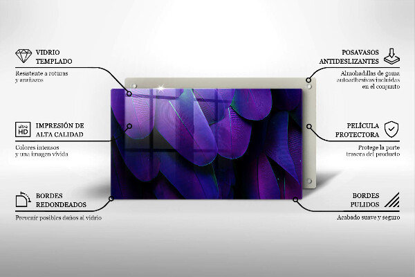 Copri piano induzione Piume al neon