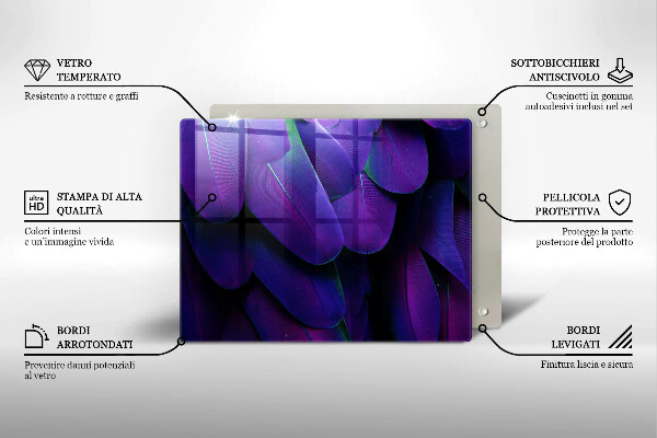 Copri piano induzione Piume al neon