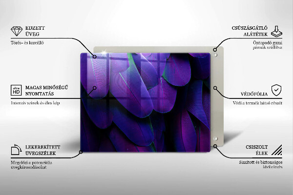 Copri piano induzione Piume al neon