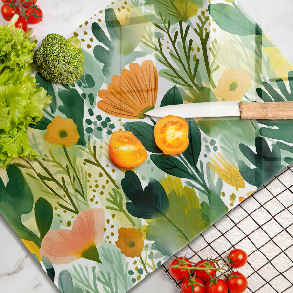 Copri piano induzione Fiori dipinti