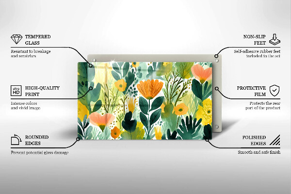 Copri piano induzione Fiori dipinti