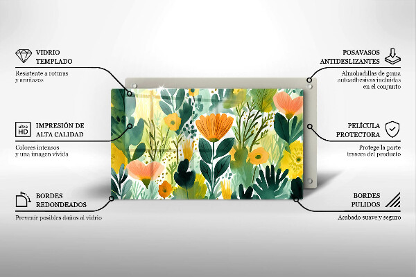 Copri piano induzione Fiori dipinti