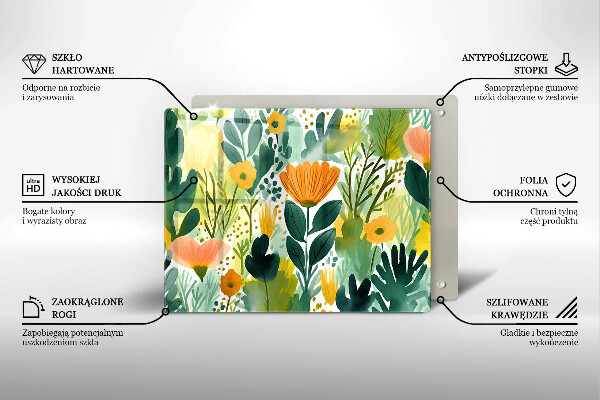 Copri piano induzione Fiori dipinti