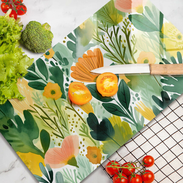 Copri piano induzione Fiori dipinti