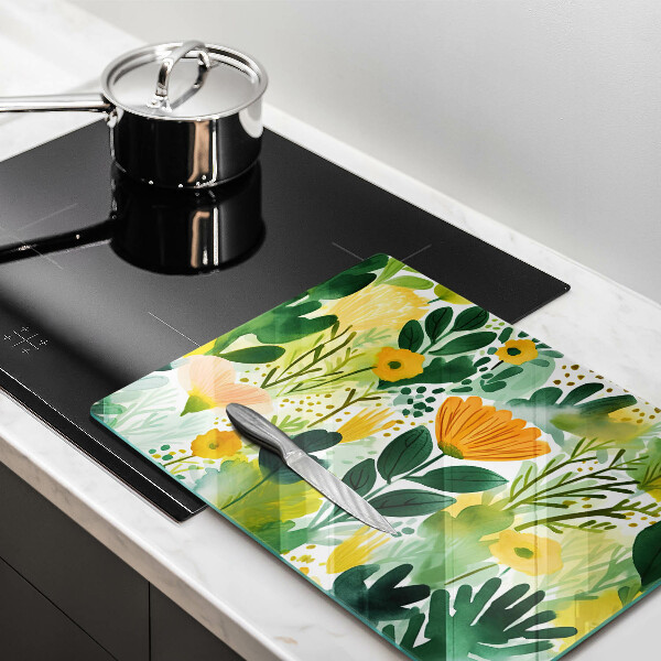 Copri piano induzione Fiori dipinti