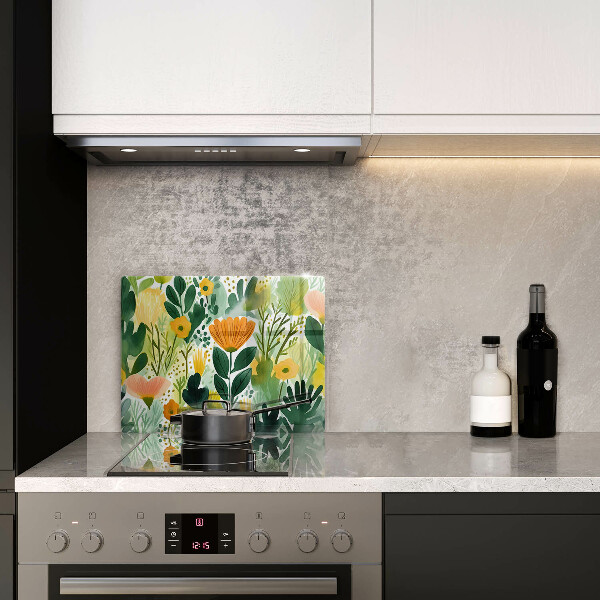 Copri piano induzione Fiori dipinti