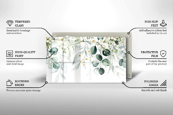 Copri piano induzione Piante ad acquerello