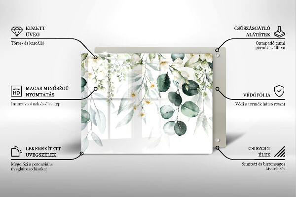 Copri piano induzione Piante ad acquerello